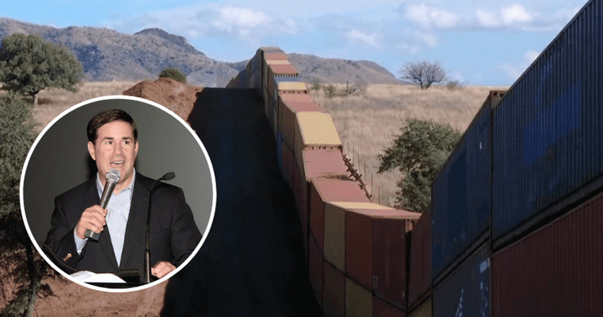 Arizona guv Doug Ducey fills gaps in Trump’s 450-mile border wall with shipping containers at term end
