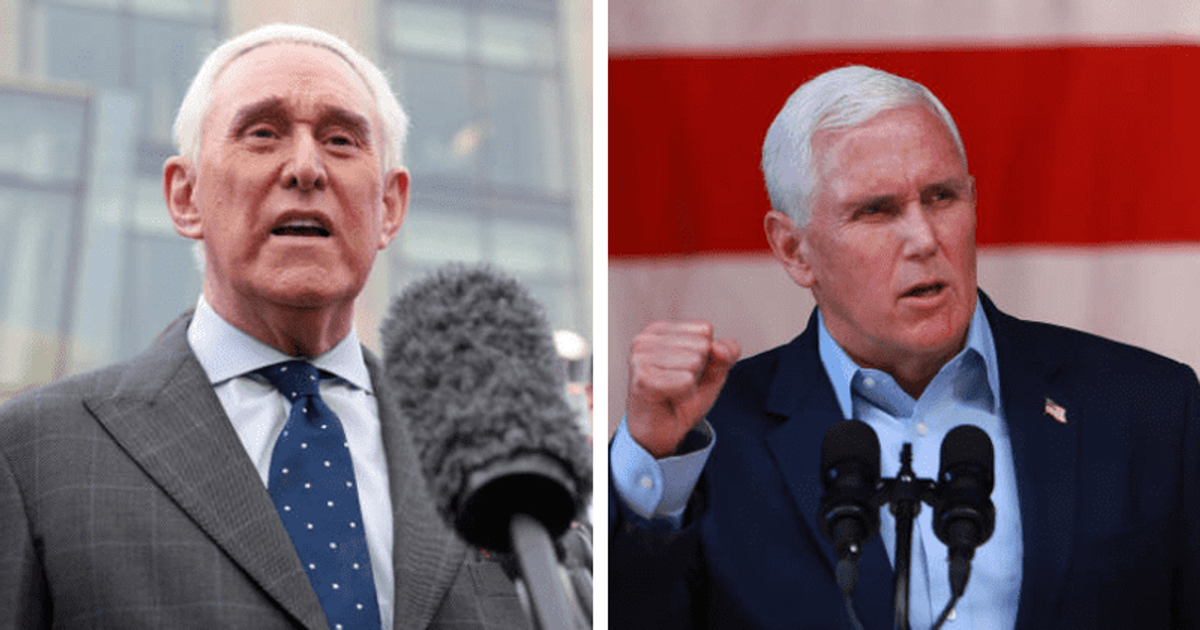 'It's a FUGAZI': Roger Stone leads swarm of criticism after Mike Pence declares 2024 candidacy