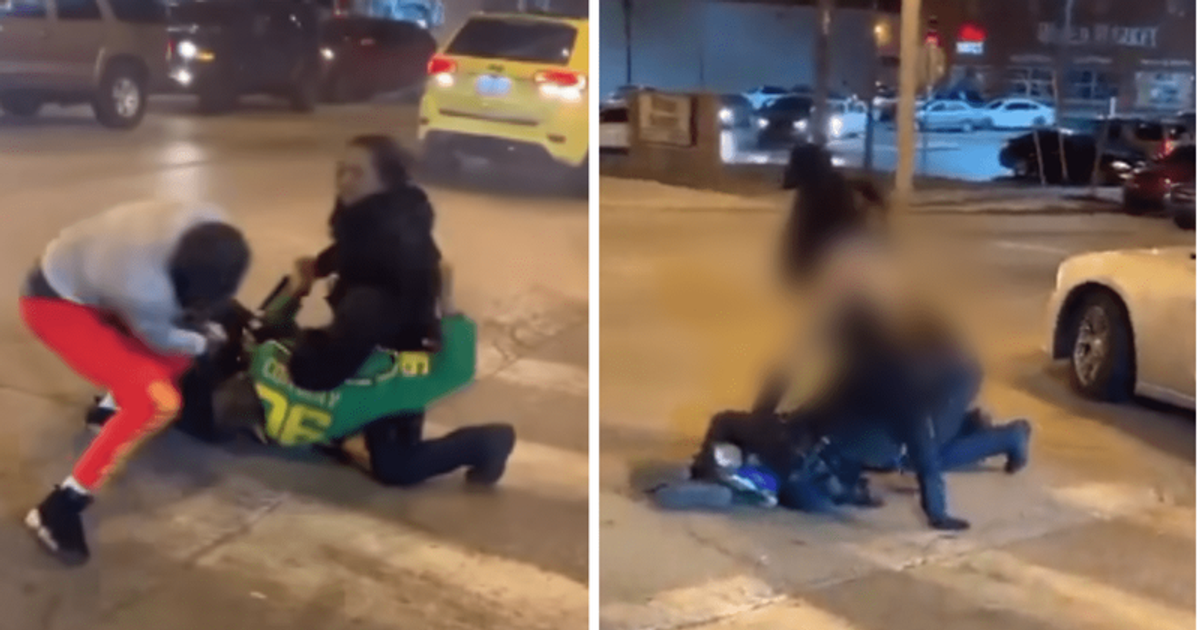 'All in a day's twerk': Viral video shows woman twerking on a security guard's face as he handcuffs a man