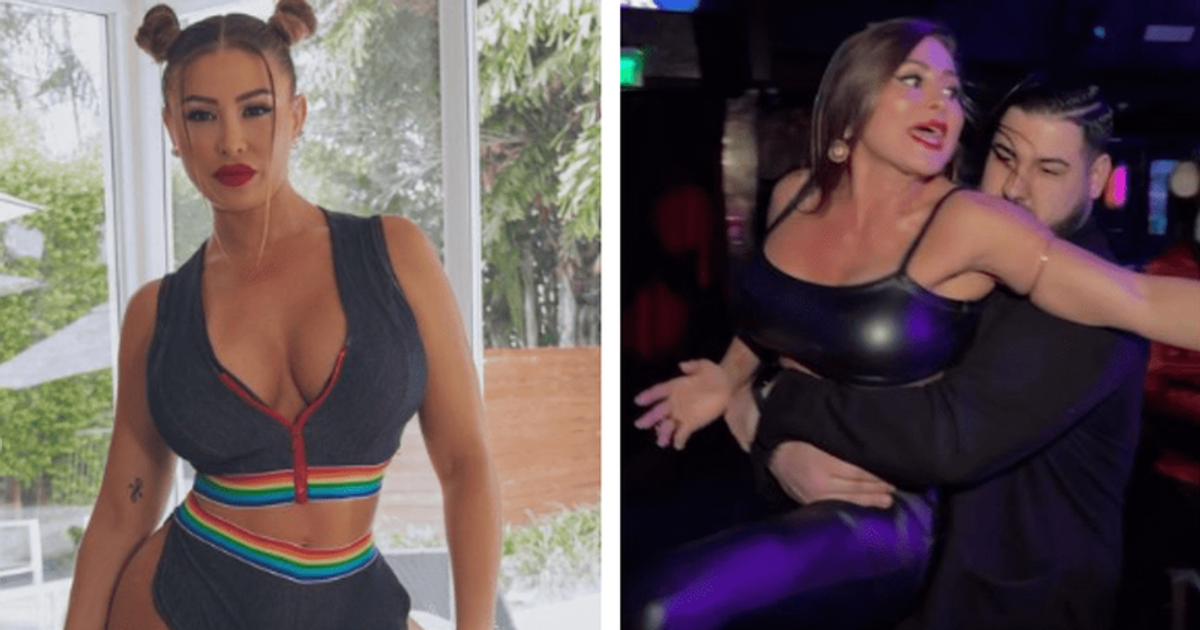 Francia James: Playboy model carried out of club after barging herself into DJ booth to change music