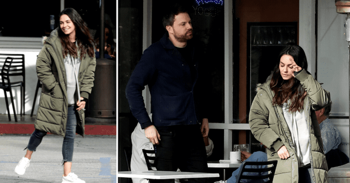 Mila Kunis embraces sweater weather as she relishes brunch with friend at LA's Beverly Glen Deli
