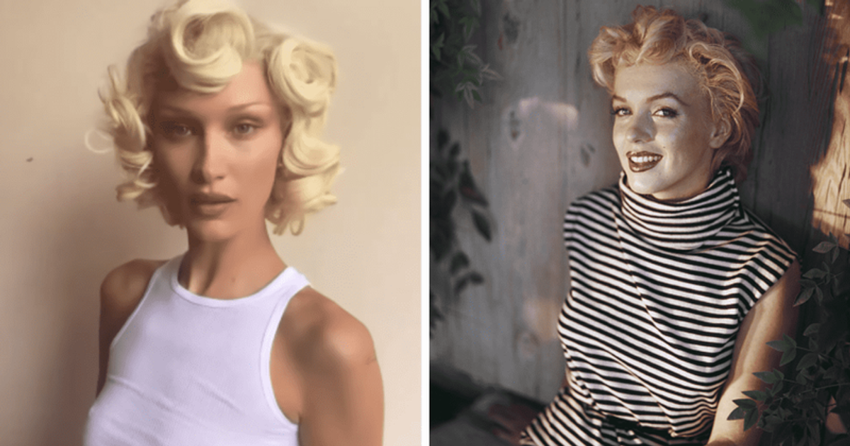 Fans go gaga as Bella Hadid gives off Marilyn Monroe vibes with curly platinum blonde look