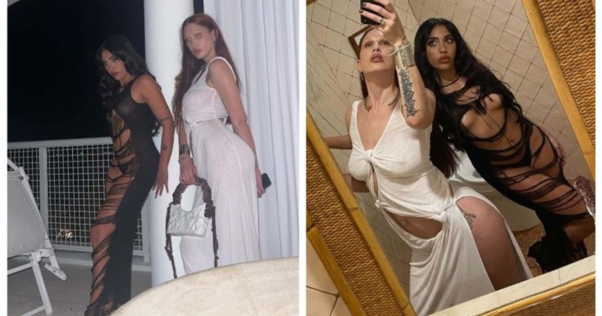 Madonna’s daughter Lourdes flaunts her curves in shredded black dress as she poses with Eartheater