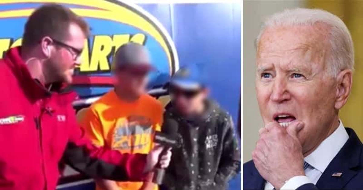 'Let's go, Brandon': Kid yells anti-Biden slogan while kicking off Super Dirt race