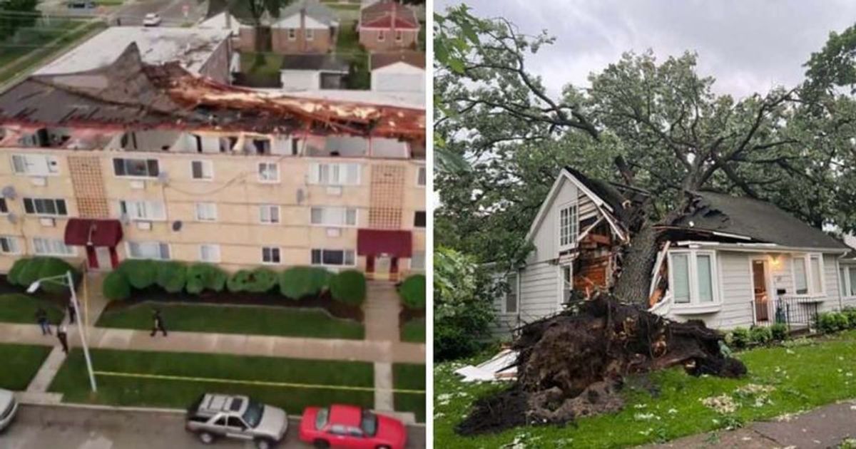 Blaring sirens, severe thunderstorms and power outages leave Chicago