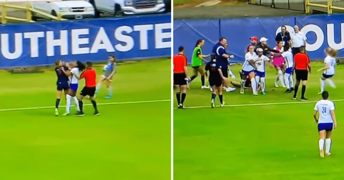 SOCCERPUNCHED Ole Miss vs LSU Tigers descends into chaos as players