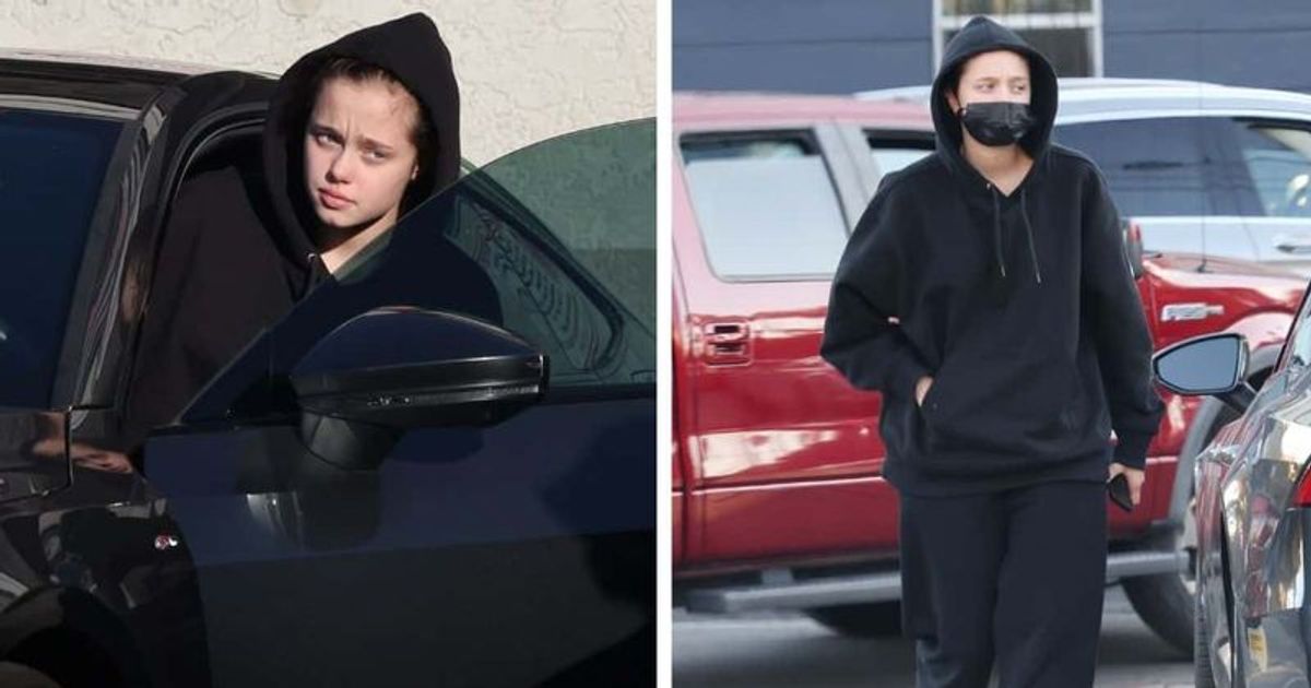 Shiloh Jolie-Pitt spotted at 7-11 on a snack run sporting a black