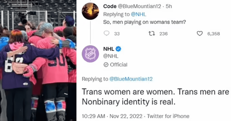 NHL sparks debate after ‘trans women are women’ response to fan’s post about ‘men playing on women’s team’ NHL sparks debate after ‘trans women are women’ response to fan’s post about ‘men playing on women’s team’