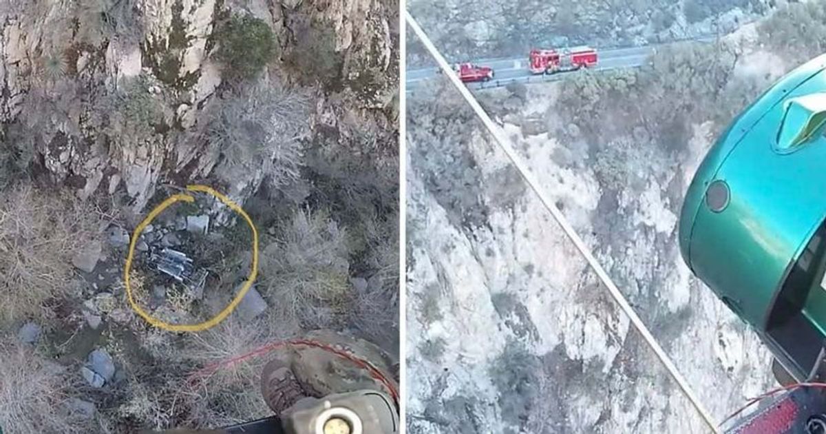 LA couple rescued after car plunges 300 feet into remote California