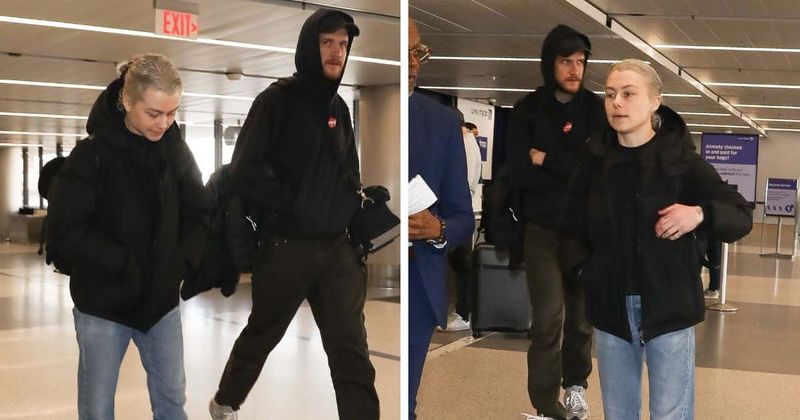 Phoebe Bridgers and rumored beau Bo Burnham spotted at LA airport days
