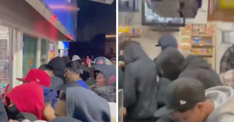 Outrage as video shows huge mob breaks into gas station | MEAWW