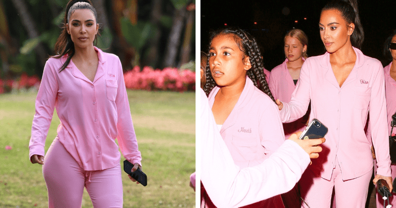 Kim Kardashian wows in pink pajamas at slumber party to celebrate North
