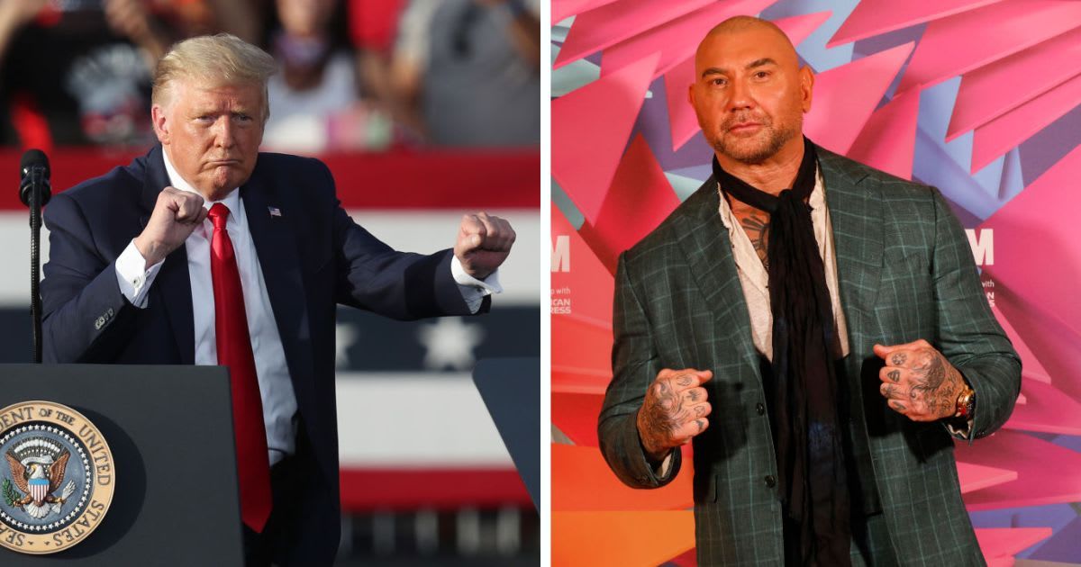 Dave Bautista Blasts Donald Trump's 'Tough Guy' Act, Says Ex-Prez is Actually A 'Whiny Little B-tch'